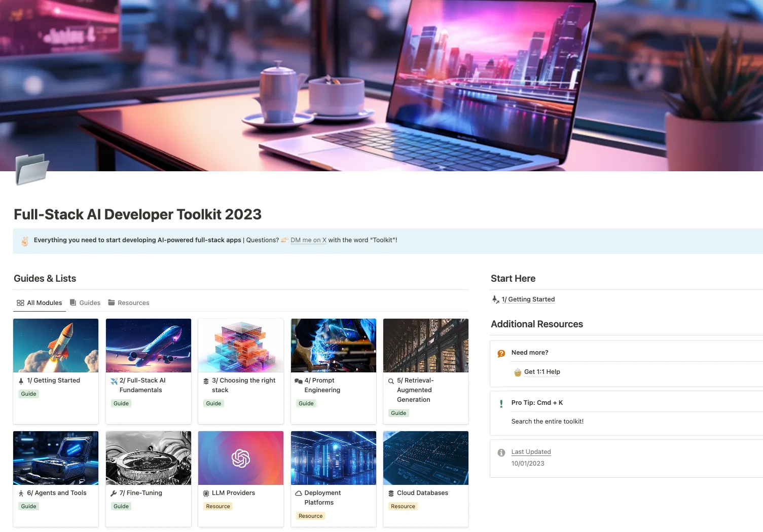 Screenshot of the Full-Stack AI Developer Toolkit
